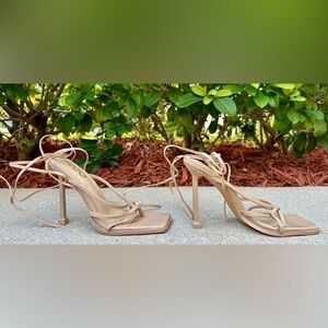 EGO Nude Strappy Heels – Size 7, 5-Inch Heels, Brand New Never Worn